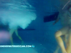 Between All The Horny People This Couple Has Real Sex Underwater In The Public Pool